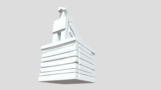 Majestic Stone Eagle Gate Guardian 3D model thumbnail
