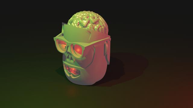 Josef Prusa Zombie Lucky 13 head 3D model thumbnail