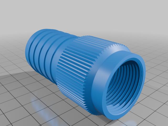 3/4" NPT to 1 1/4" barbed adapter 3D model thumbnail