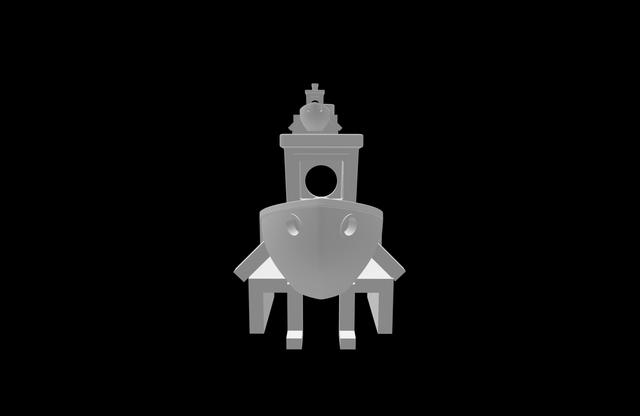Benchy sitting on a bench that also has a Benchy sitting on a bench 3D model thumbnail