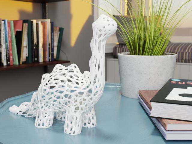 Voronoi Dino 3D model thumbnail