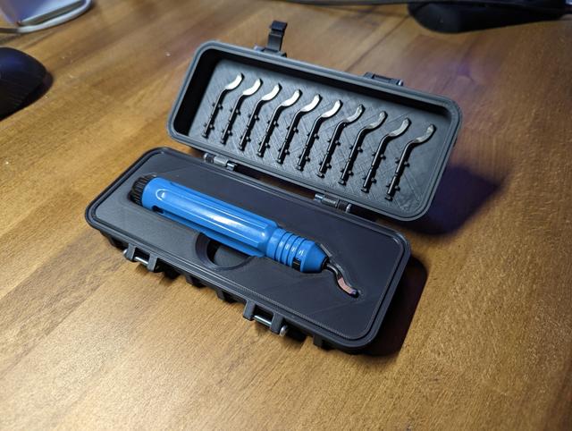 Deburring tool case with magnets 3D model thumbnail