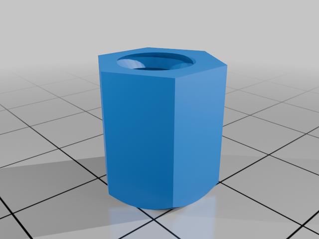 Toilet seat screw 8mm 3D model thumbnail