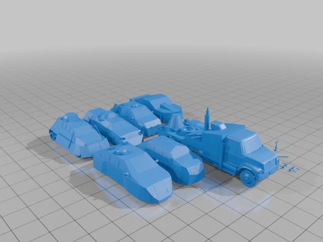 storm chasing vehicles 3D model thumbnail