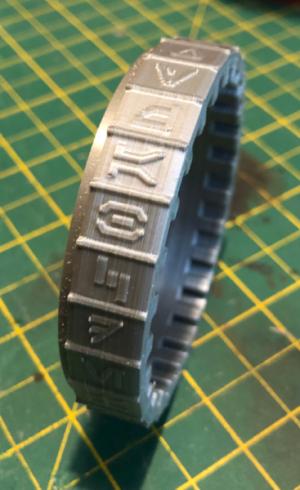 Aurabesh letter ring for Cees Cryptex 3D model thumbnail