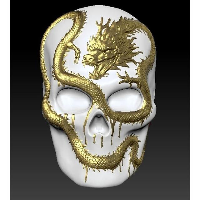 Dragon Mask — Free for Non-Commercial Use (client didn't pay) 3D model thumbnail