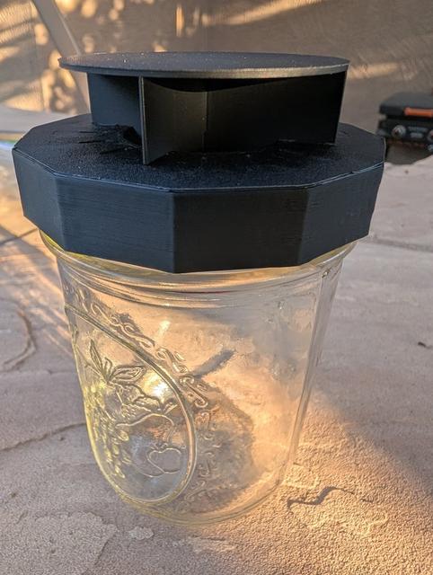 House Fly Trap for Large Mouth Mason Jar 3D model thumbnail