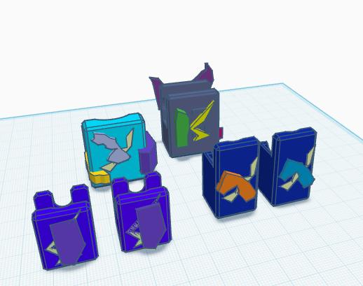 surging wave/ water electric combo bot (mixed elements series) [a mini 13 remix] 3D model thumbnail
