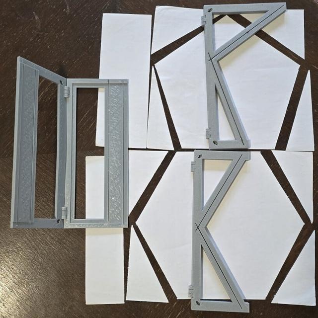 A4 pentagon & hexagon paper cutter frame 3D model thumbnail