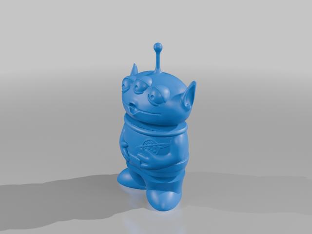 Alien Toy Story articulate 3D model thumbnail