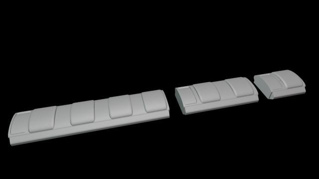 28mm Rail Covers 3D model thumbnail