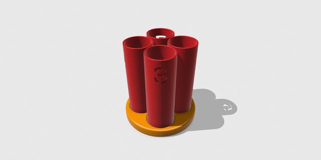 LaubSägeblatt-Ständer - Stiftehalter 3D model thumbnail