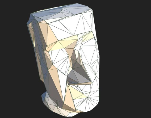 Low Poly Moai Tissue Dispenser (Remix) 3D model thumbnail