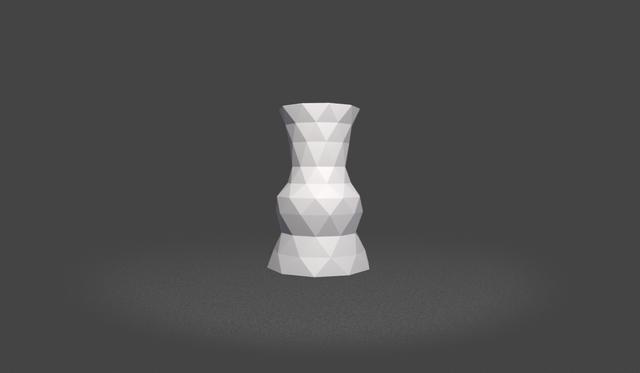 Lowpoly flower vase 3D model thumbnail