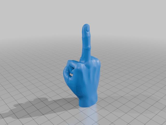 Middle Finger Valve Cap 3D model thumbnail
