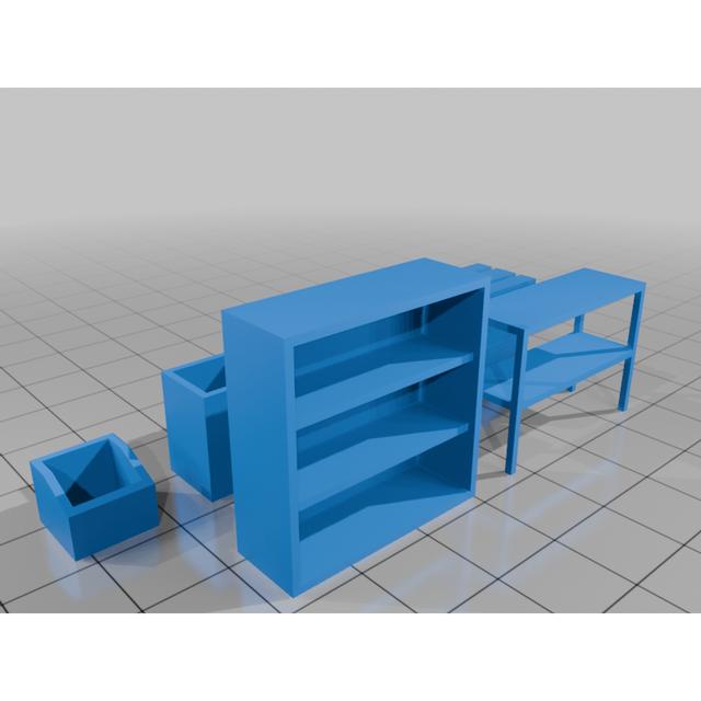 MoDND Set (Shop Furniture) 3D model thumbnail