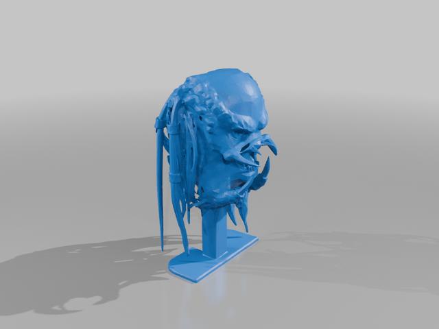 Predator face 3D model thumbnail