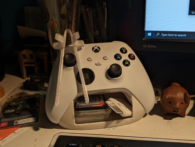 Xbox controller / phone stand with storage 3D model thumbnail