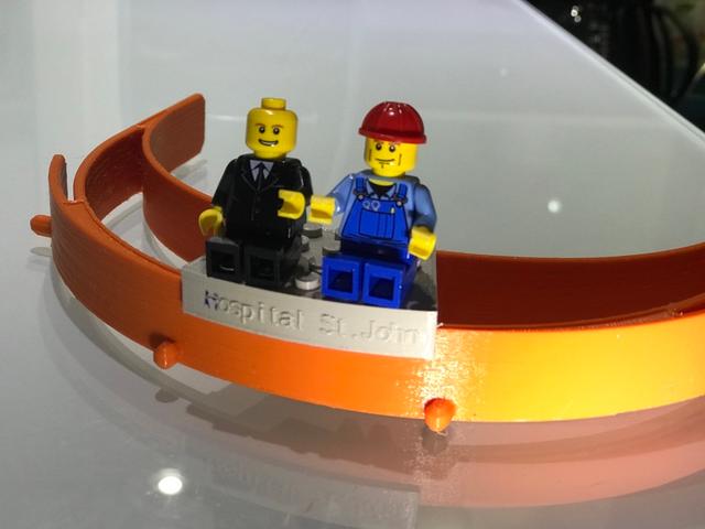 LEGOCompatible Prusa Faceshield Adapter 3D model thumbnail