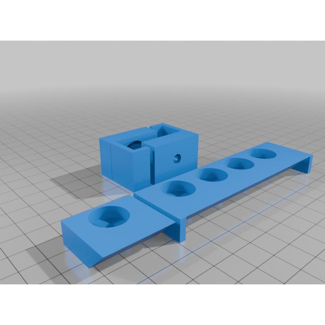 Whiteboard / Chalkboard / Poster Cleat and Hooks 3D model thumbnail