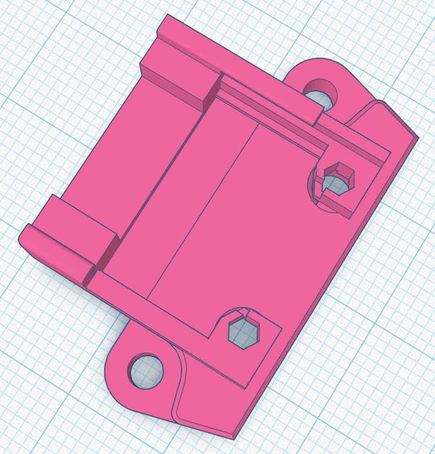 Ender 3 NG V1.2 Toolhead Accessory Mount for Mellow Fly-ADXL345-USB 3D model thumbnail