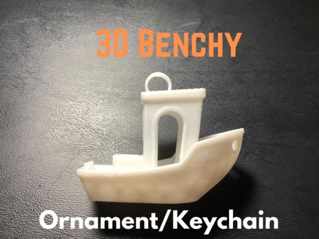 Benchy Keychain/Ornament 3D model thumbnail