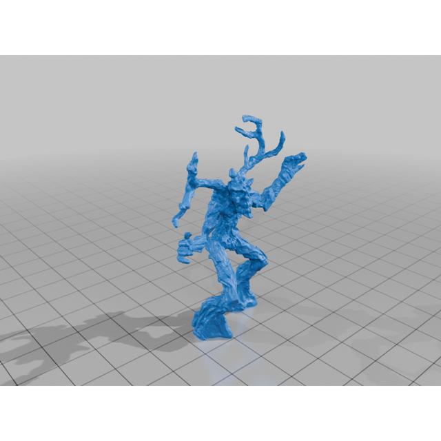 Wooden Golem 3D model thumbnail