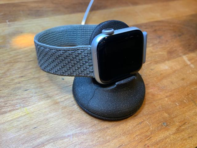 Apple Watch Charging Dock, remixed to fit 41mm with sport band 3D model thumbnail