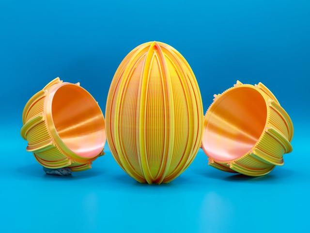 Straight Ribbed Easter Egg 2026 3D model thumbnail