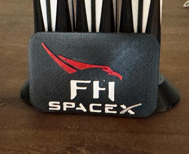 Falcon Heavy Name Plate for AMS/MMU 3D model thumbnail