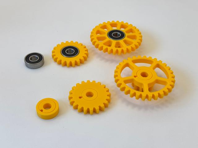 PASTA lite - Fully Printed Gear and Bearing Set 3D model thumbnail