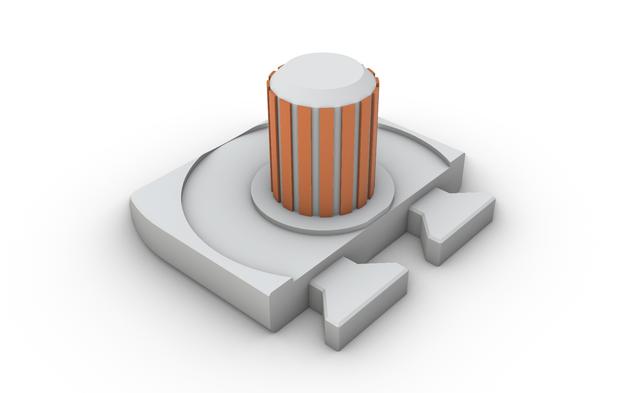 Adapted Bearing Holders for 22x7mm ø8mm Bearings - TIGHTER BEARING PIN 3D model thumbnail