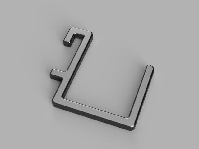 IKEA SKADIS - Parametric Hook (incl. Fusion360 file) 3D model thumbnail