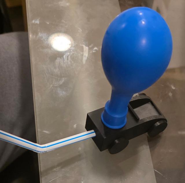 Balloon-Powered Car Toy Remix 3D model thumbnail