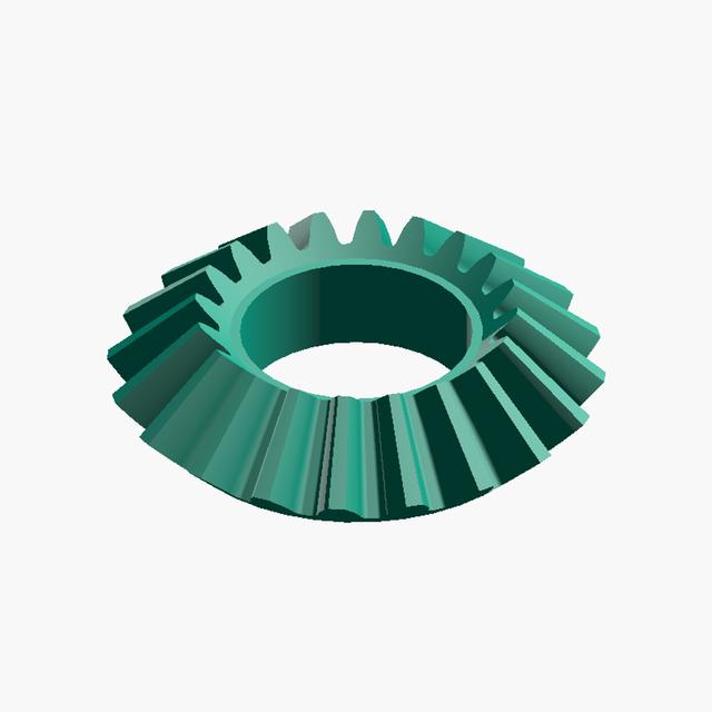 Parametric Bevel Gear Generator (STEP, Customizable, CNC & 3D Printing) 3D model thumbnail