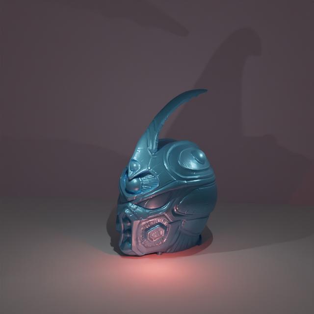 Lucky 13 Guyver head 3D model thumbnail