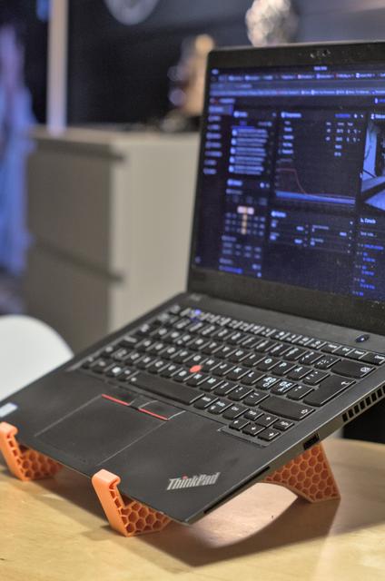 A little-non-tipping-over Laptop Stand 3D model thumbnail