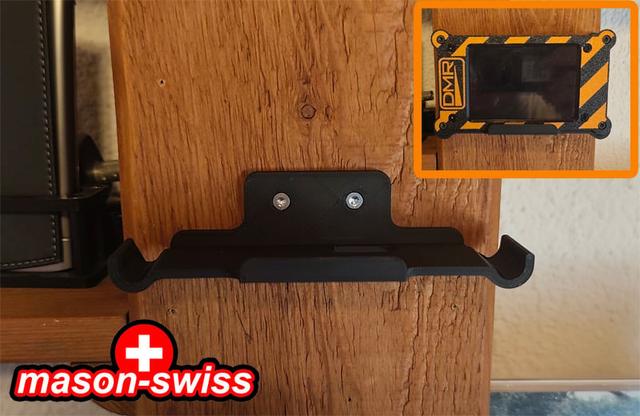 Wall holder for the DMR Dual Hotspot MMDVM with 18650 Battery 3D model thumbnail