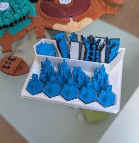 Catan Base Game Organizer & Number Tokens (Single-Color Friendly) 3D model thumbnail
