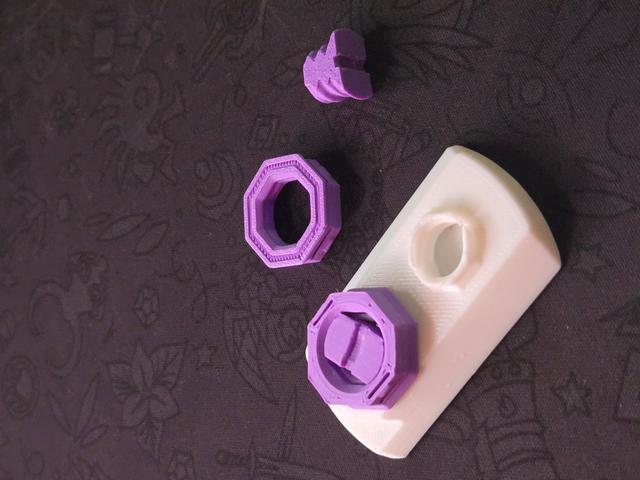 Multiboard Bolt-Locked Snap Mounting Slide 3D model thumbnail