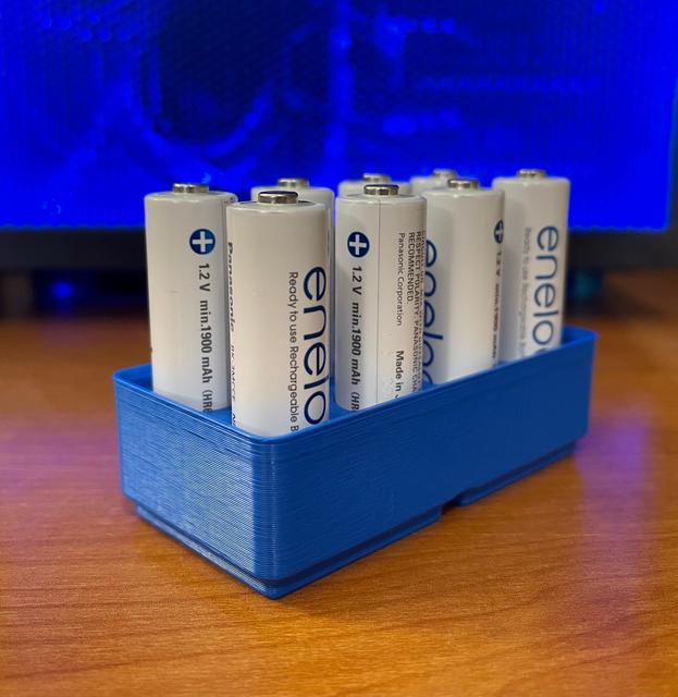 Gridfinity AA Battery Containers 3D model thumbnail