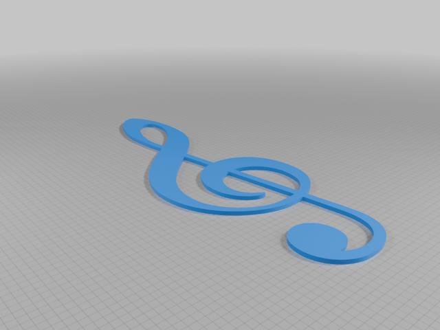 Music notes and symbols 3D model thumbnail
