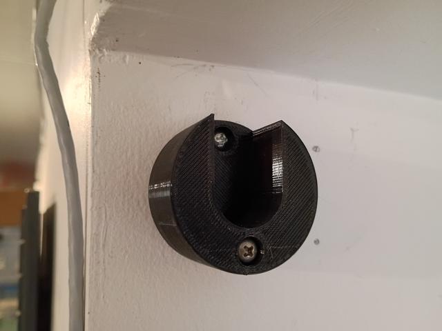 Customizable Curtain Rod Holder 3D model thumbnail