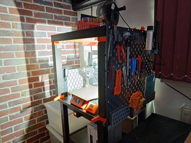 Ikea Skadis pegboard for Ikea Lack enclosure. 3D model thumbnail