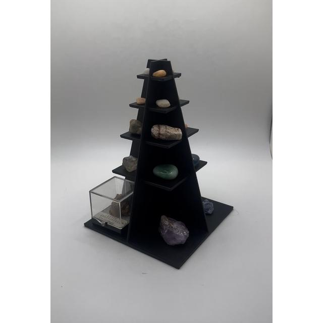 Pyramid Tier Display Stand - Showcase Shelf 3D model thumbnail