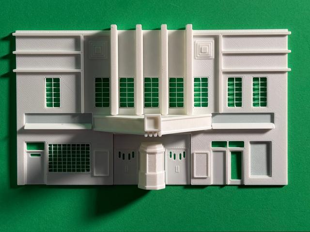 ART DECO MOVIE THEATER 1:87 HO SCALE 3D model thumbnail