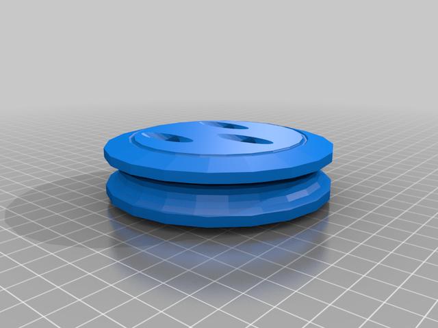 Ship's Dead Eye 3.7 inch diameter 3D model thumbnail
