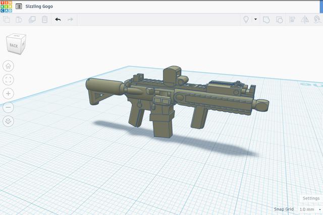 MK18 with vertical foregrip 3D model thumbnail