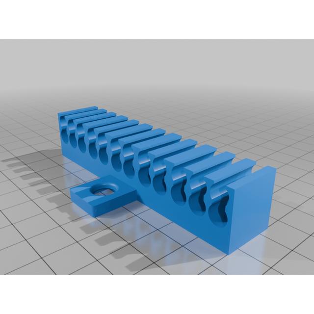 1U Network Cabling Organiser 3D model thumbnail