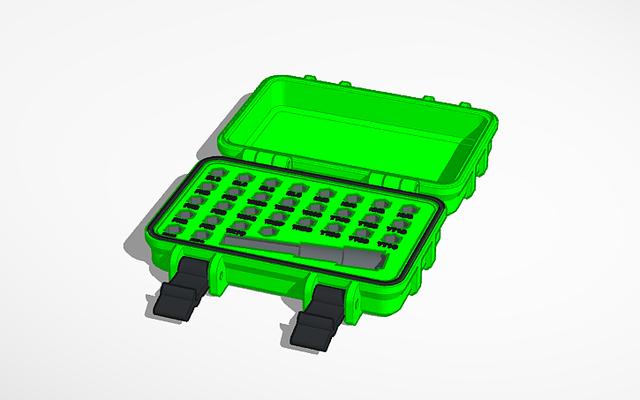 rugged box for metabo 626697000 bit box 3D model thumbnail